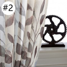 Lövtryckt Gardin Måttbeställd Gardin Tyll Transparent För Vardagsrum/Sovrum