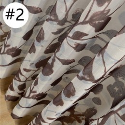 Lövtryckt Gardin Måttbeställd Gardin Tyll Transparent För Vardagsrum/Sovrum