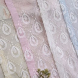 Lyxig Broderad Fönsterskärm För Vardagsrum/Matsal, Måttbeställd Gardin