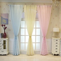 Dekorativt Fönsternät Fiskfjäll Broderat Transparent Gardin Måttbeställd Gardin För Vardagsrum