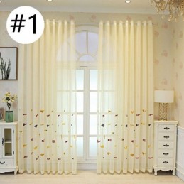 Dekorativ Fönsterskärm Fiskbroderad Skir Gardin Måttbeställd Gardin För Vardagsrum