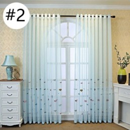 Dekorativ Fönsterskärm Fiskbroderad Skir Gardin Måttbeställd Gardin För Vardagsrum