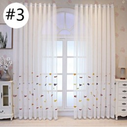 Dekorativ Fönsterskärm Fiskbroderad Skir Gardin Måttbeställd Gardin För Vardagsrum