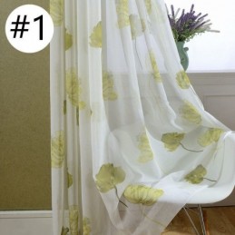 Elegant Lotus Voile-Gardin, Måttbeställd, Persienner, För Vardagsrum Och Sovrum