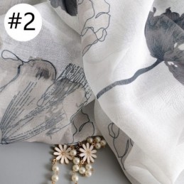 Elegant Lotus Voile-Gardin, Måttbeställd, Persienner, För Vardagsrum Och Sovrum