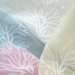 Dekorativ Fönsterskärm Med Växttryck, Broderad, Skir Gardin, Måttbeställd Gardin För Vardagsrum