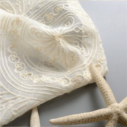 Blombroderade Tyllgardiner Skira Fönsterskärmar För Vardagsrum/Sovrum