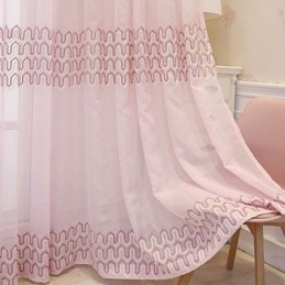 Lyxig Broderad Fönsterskärm För Vardagsrum/Matsal, Måttbeställd Gardin