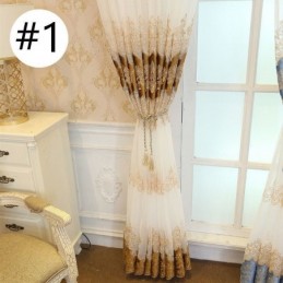 Måttbeställda Gardiner, Transparent Broderat Fönsternät För Vardagsrum/Sovrum