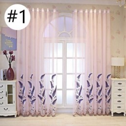 Dekorativ Fönsterskärm Med Bladbroderi, Skir Gardin, Måttbeställd Gardin För Vardagsrum