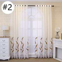 Dekorativ Fönsterskärm Med Bladbroderi, Skir Gardin, Måttbeställd Gardin För Vardagsrum