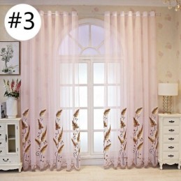 Dekorativ Fönsterskärm Med Bladbroderi, Skir Gardin, Måttbeställd Gardin För Vardagsrum