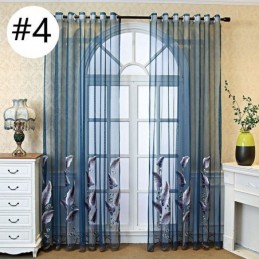 Dekorativ Fönsterskärm Med Bladbroderi, Skir Gardin, Måttbeställd Gardin För Vardagsrum