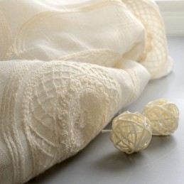 Cirkelbroderi Skira Gardiner För Vardagsrum/Sovrum