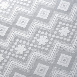 Vita Transparenta Gardiner Med Diamantmönster För Vardagsrum/Sovrum