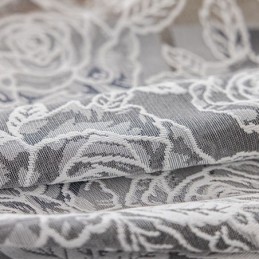 Modern Blommönstergardin Måttbeställd Gardin I Tyll, Transparent För Vardagsrum, Sovrum