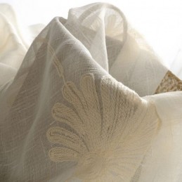 Lyxig Broderade Löv Tyllgardin, Måttbeställd Gardin För Vardagsrum/Sovrum