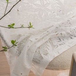 Vita Transparenta Voilegardiner Broderade Fönstergardiner För Sovrum