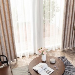 Modern Måttbeställd Gardin I Jacquard Med Mörkläggningsgardiner För Vardagsrum