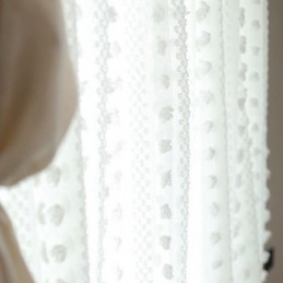 Nordisk Präglad Skir Gardin Måttbeställd Gardin I Tyll Vardagsrum Sovrum