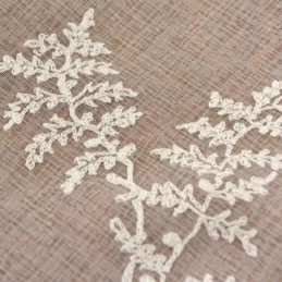 Vit Transparent Gardin Måttbeställd Broderad Tyll För Vardagsrum/Sovrum