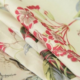 Gardin I Bomull Och Linne, Måttbeställd Gardin, Amerikansk Stil, Växttryck