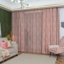 Mörkläggningsgardin Måttbeställd Gardin I Amerikansk Stil Med Växttryck