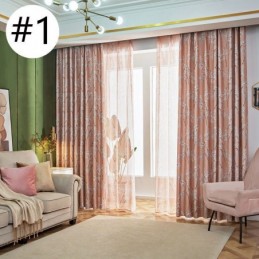 Mörkläggningsgardin Måttbeställd Gardin I Amerikansk Stil Med Växttryck