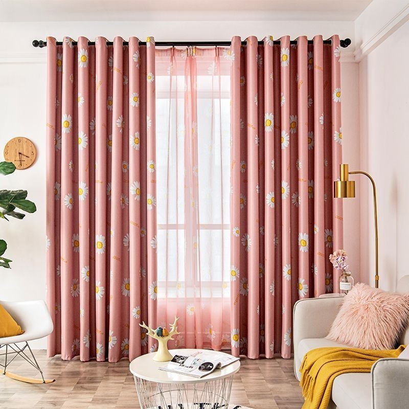 Mörkläggningsgardin Måttbeställd Gardin Med Amerikanskt Blommönster