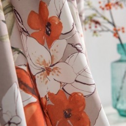 Gardin I Bomull Och Linne, Måttbeställd Gardin, Amerikansk Stil, Blommönster