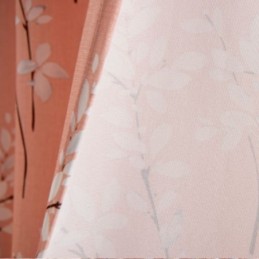 Måttbeställd Gardin Med Amerikanskt Växtmönster, Halvmörkläggande