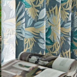 Amerikansk Gardin Måttbeställd Gardin Med Växttryck