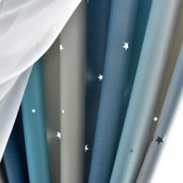 Mörkläggningsgardin Måttbeställd Gardin Ihålig Stjärna Med Transparent Sken, Sovrum