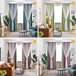 Mörkläggningsgardin Måttbeställd Gardin Ihålig Stjärna Med Transparent Sken, Sovrum