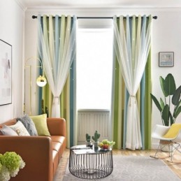 Mörkläggningsgardin Måttbeställd Gardin Ihålig Stjärna Med Transparent Sken, Sovrum