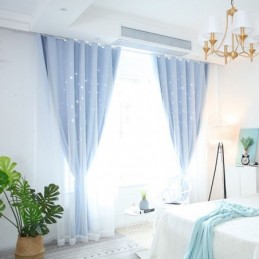 Fresh Max Mörkläggningsgardin Måttbeställd Gardin Ihålig Stjärna Med Transparent Gardin, Barnrum