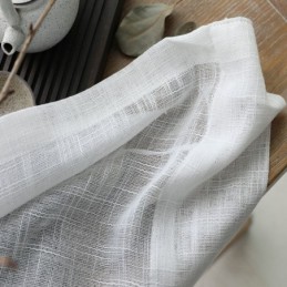 Vit Transparent Gardin Måttbeställd Enfärgad Gardin I Voile, Vardagsrums- Och Sovrumsstil