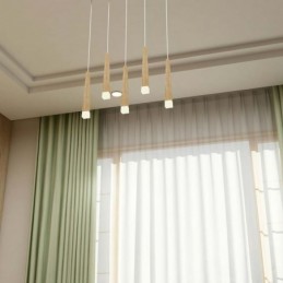 Enfärgad Ljusgrön Gardin Måttbeställd Modern Sidenimitation Vardagsrum Sovrum Mörkläggningstyg