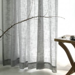 Grå Transparent Gardin Måttbeställd Andasgardin Enfärgad Voile Vardagsrum Sovrum