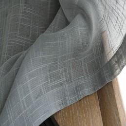 Grå Transparent Gardin Måttbeställd Andasgardin Enfärgad Voile Vardagsrum Sovrum