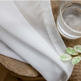 Vit Chiffong Transparent Gardin Måttbeställd Modern Andningsbar Vardagsrumssovrum Barnrumstyg