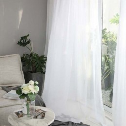 Enfärgad Vit Skir Gardin Måttbeställd Gardin Modern Enkel Vardagsrum Sovrum Arbetsrum Tyg