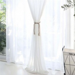 Enfärgad Vit Skir Gardin Måttbeställd Gardin Modern Enkel Vardagsrum Sovrum Arbetsrum Tyg