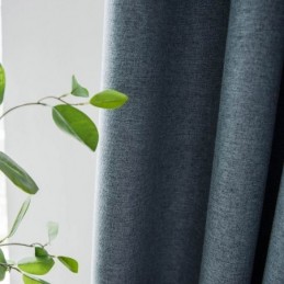 Enfärgad Blå Mörkläggningsgardin Måttbeställd Gardin Modern Enkel Vardagsrumssovrum Tyg