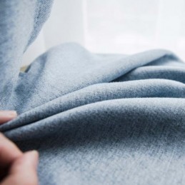 Enfärgad Blå Mörkläggningsgardin Måttbeställd Gardin Modern Enkel Vardagsrumssovrum Tyg