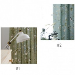 Mörkläggningsgardin Måttbeställd Gardin Amerikanskt Pastoralt Fågeltryck Andningsbar Fönstergardin