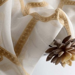 Bikakebroderad Transparent Gardin Måttbeställd Gardin Amerikansk Abstrakt Vardagsrumssovrum Tyg