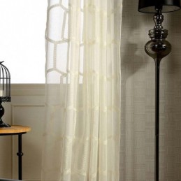 Bikakebroderad Transparent Gardin Måttbeställd Gardin Amerikansk Abstrakt Vardagsrumssovrum Tyg