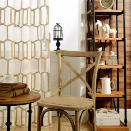 Bikakebroderad Transparent Gardin Måttbeställd Gardin Amerikansk Abstrakt Vardagsrumssovrum Tyg