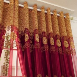 Minimalistisk Klassisk Voilegardin Måttbeställd Gardin Europeisk Jacquard Vardagsrumsfönster